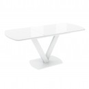 FOOT 120WH стол раздвижной со стеклом Белый Optiwhite/Белый гладкий