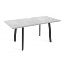 ANGLE 120 стол раздвижной, Бетон Светлый/Черный