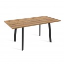 ANGLE 120 стол раздвижной, Дуб/Черный