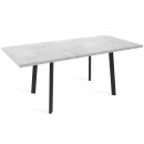 ANGLE 140 стол раздвижной, Бетон Светлый/Черный