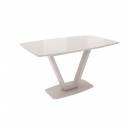 ЛОТУС стол раздвижной со стеклом Латте/Капучино