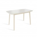 ЛИОН стол раздвижной с матовым стеклом Латте/Кремовый