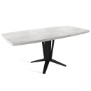 ТОМ стол раздвижной, Бетон Светлый/Черный