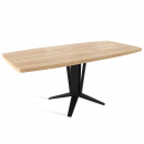 ТОМ стол раздвижной, Дуб Светлый/Черный