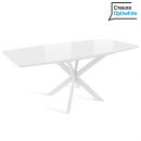 ТВИСТ стол раздвижной, белый OPTIWHITE