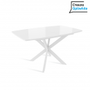 ТВИСТ стол раздвижной, белый OPTIWHITE