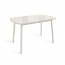 ВИНЕР G стол раздвижной со стеклом Кремовый/Кремовый