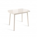 ВИНЕР Mini стол раздвижной со стеклом Кремовый/Кремовый