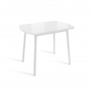 ВИНЕР Mini стол раздвижной со стеклом Белый/Белый